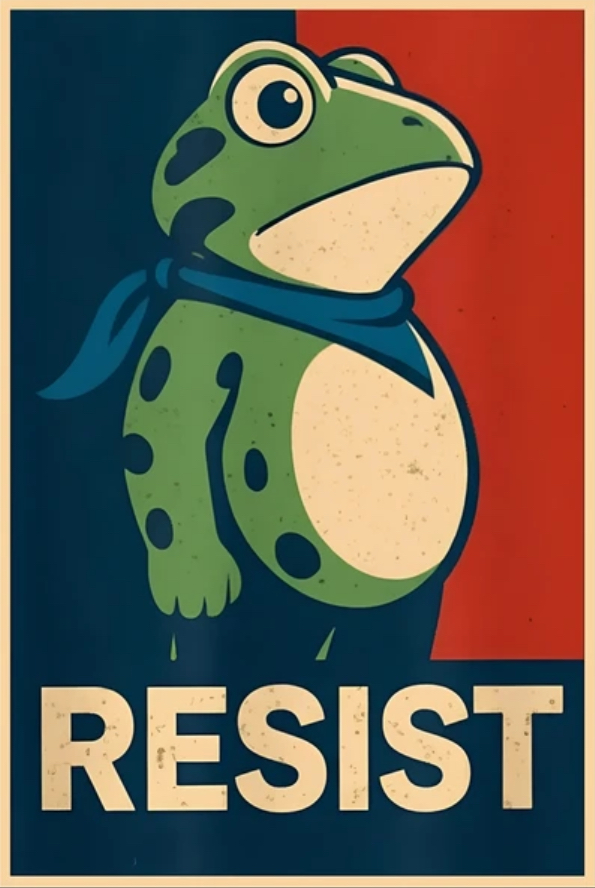 Portland Protest Frog